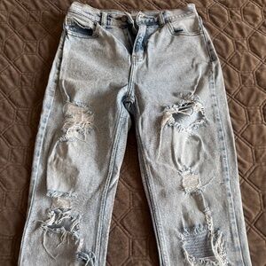 High Rise Women's Cello Slim Fit Distressed Jeans